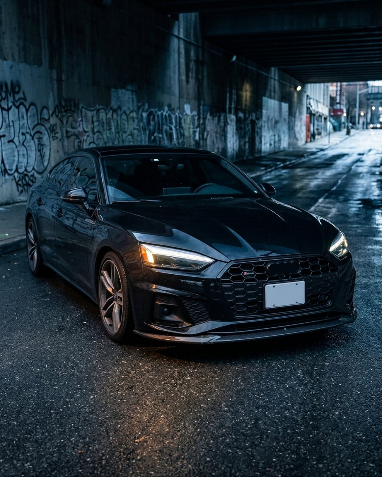 2020–2022 Audi A5 S-Line / S5 B9.5 Sportback & Coupe Front Spoiler Lip – Carbon Fiber