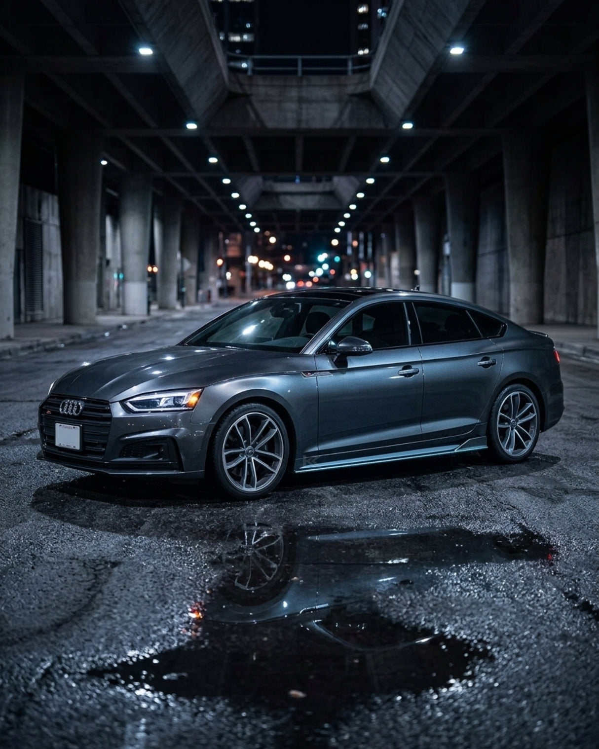 2017–2019 Audi A5 S-Line / S5 B9 Sportback Side Skirt Extensions – Carbon Fiber