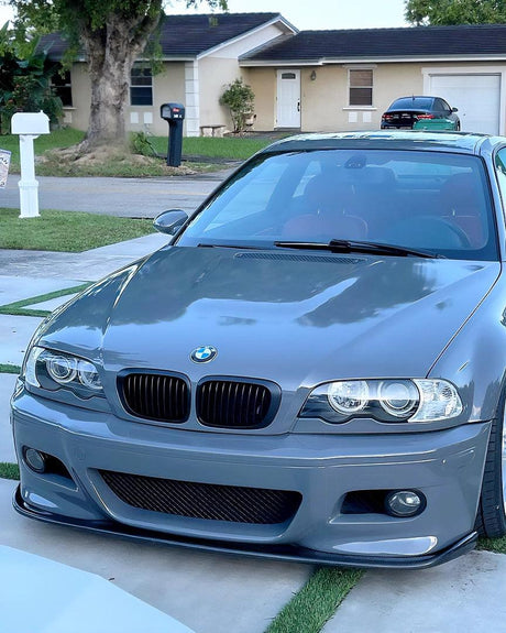 BMW 3 Series E46 M3 HM Style Carbon Fiber Front Lip (2001 - 2006) - K2 Industries