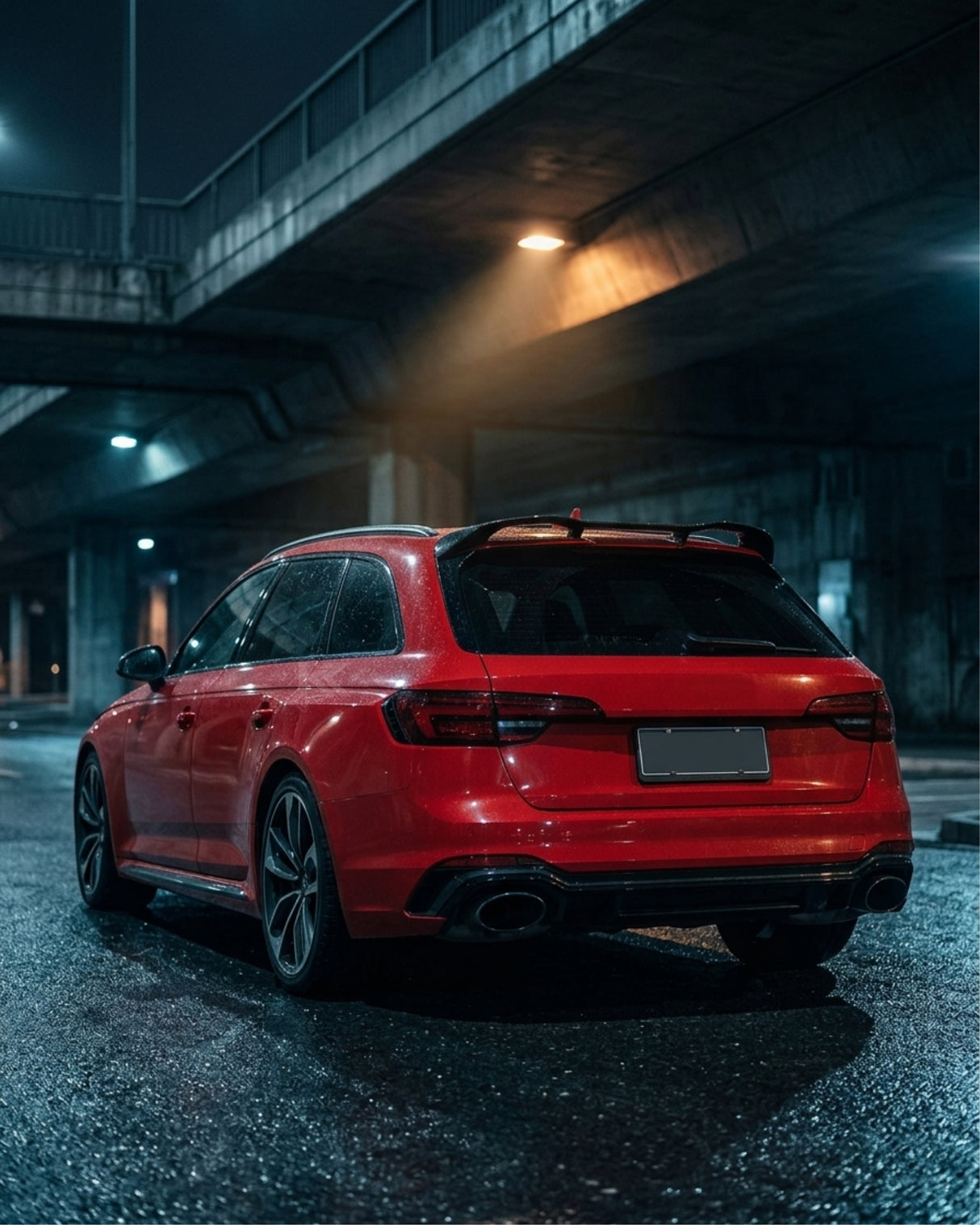 2017–2024 Audi RS4 B9 Avant Single Deck Rear Window Wing Spoiler – Dry Carbon Fiber