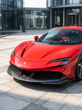 2019+ Ferrari SF90 OEM Style Bolt-On Side Corner Guards - Dry Carbon Fiber
