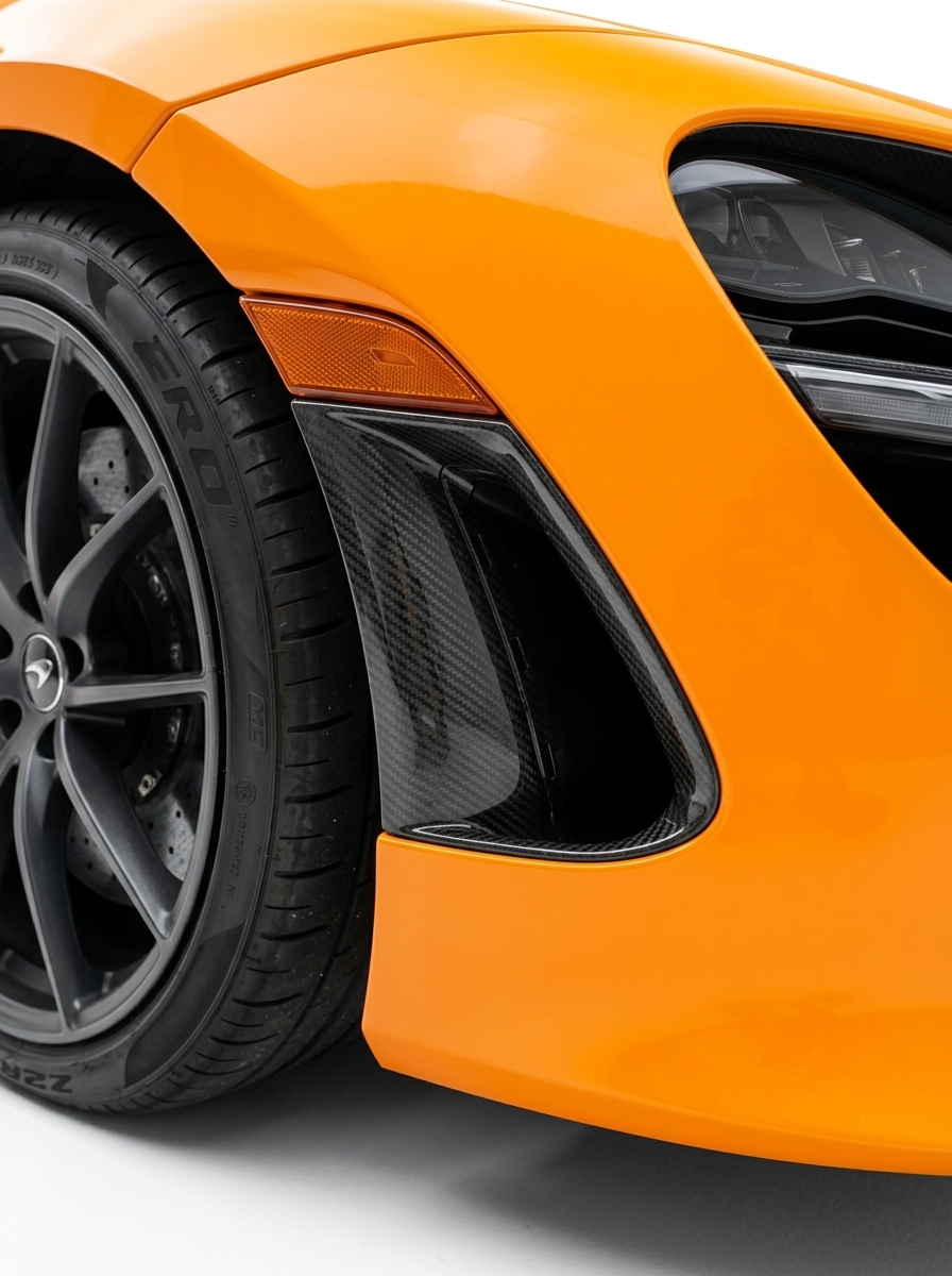 McLaren 720S Spider Dry Carbon Fiber Front Bumper Side Vents OEM Style 2017 - 2019 Pair