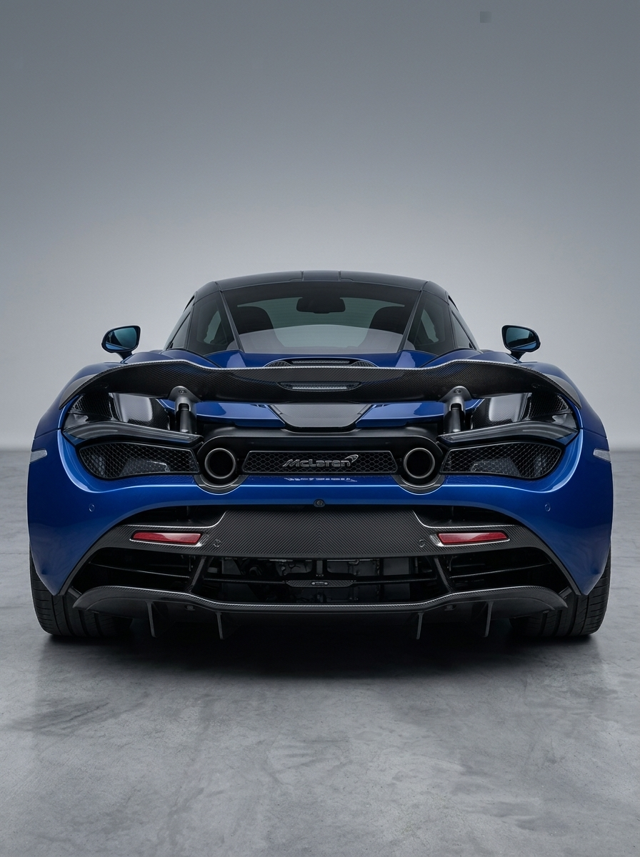 McLaren 720S Spider Dry Carbon Fiber Rear Spoiler Wing Polished Finish 2017 - 2019