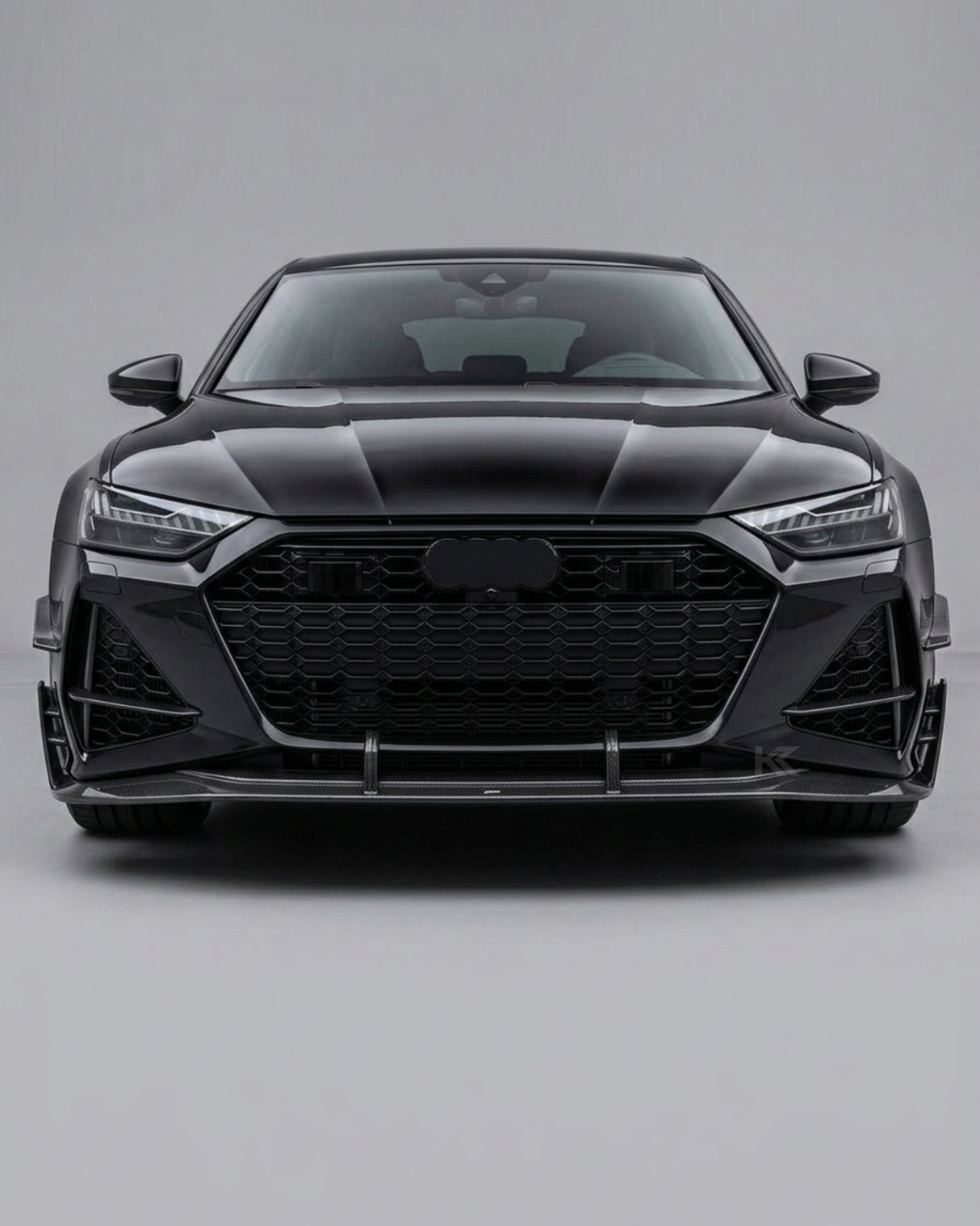 2020–2021 Audi RS7 C8 Sportback Front Bumper Diffuser Lip Set – Pre-Preg Dry Carbon Fiber
