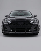 2020–2021 Audi RS7 C8 Sportback Front Bumper Diffuser Lip Set – Pre-Preg Dry Carbon Fiber