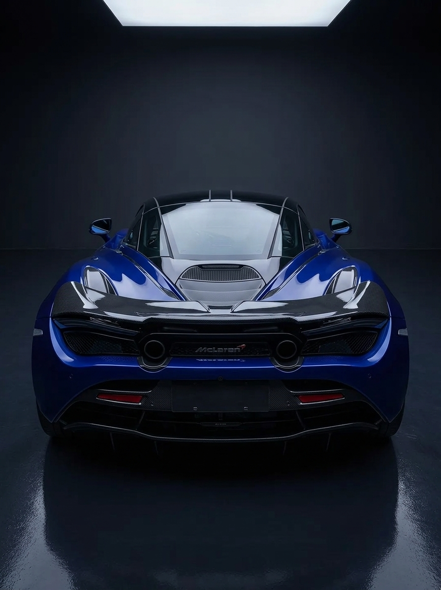 McLaren 720S Spider Dry Carbon Fiber Rear Spoiler Wing Polished Finish 2017 - 2019