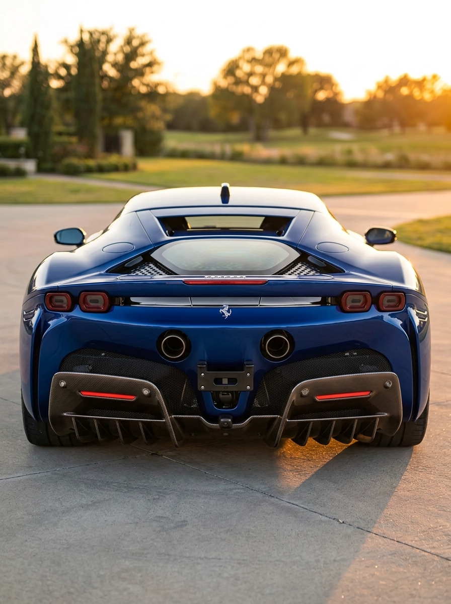 2019+ Ferrari SF90 OEM Style Bolt-On Rear Diffuser - Dry Carbon Fiber