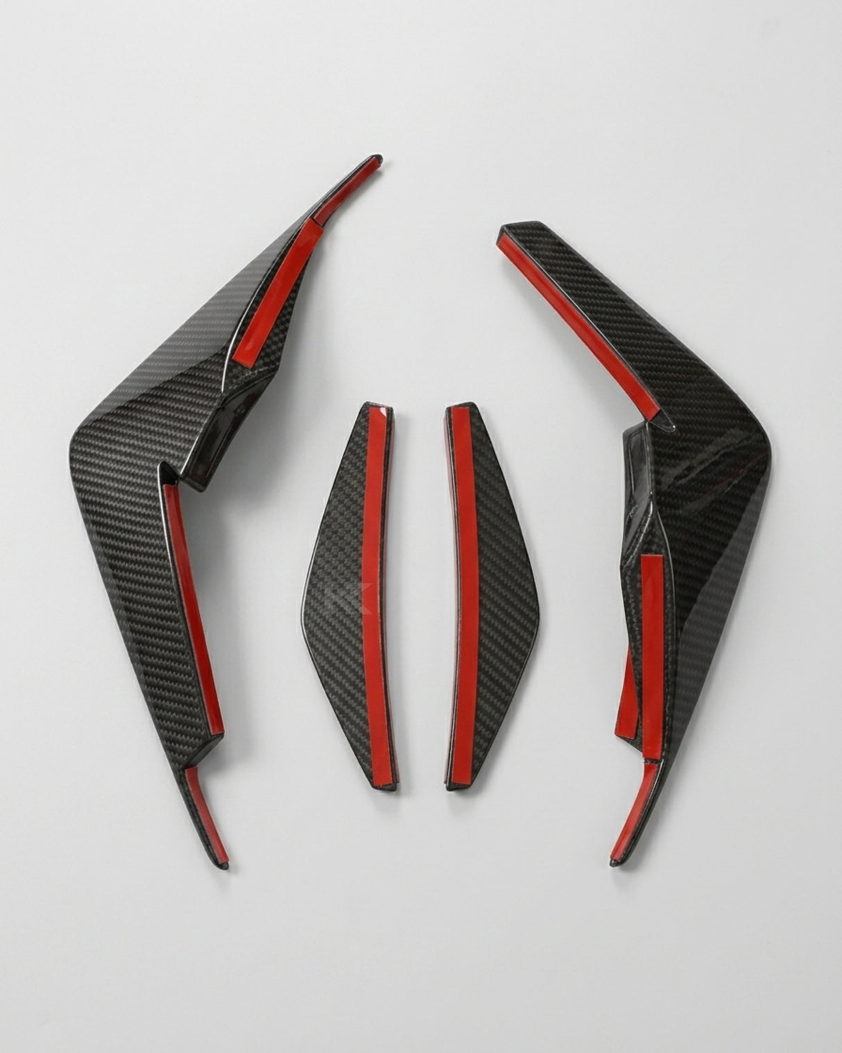 2022–2023 Audi R8 V10 GT & Performance Coupe P-Style Front Bumper Canards – Dry Carbon Fiber