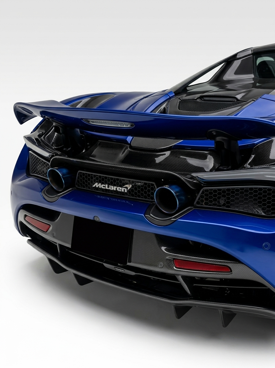 McLaren 720S Spider Dry Carbon Fiber Exhaust Cover OEM Style 2017 - 2019