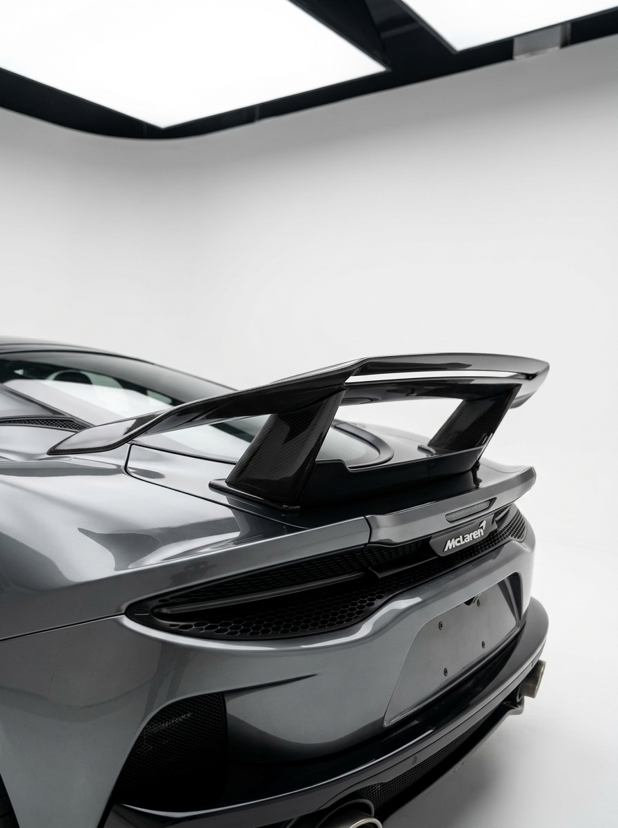 McLaren GT Dry Carbon Fiber Rear Spoiler Wing Polished Finish 2019+