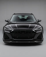 2019–2021 Audi RS6 C8 Avant Front Bumper Lip Spoiler – Pre-Preg Dry Carbon Fiber