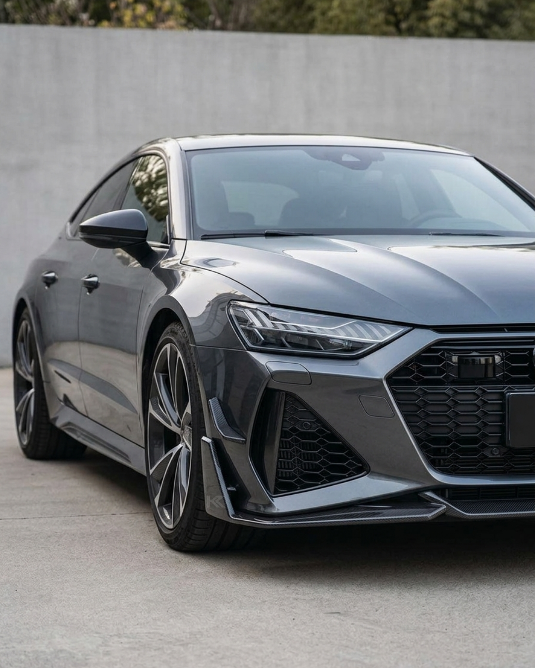 2020–2023 Audi RS7 C8 Sportback Front Bumper Splitter – Pre-Preg Dry Carbon Fiber