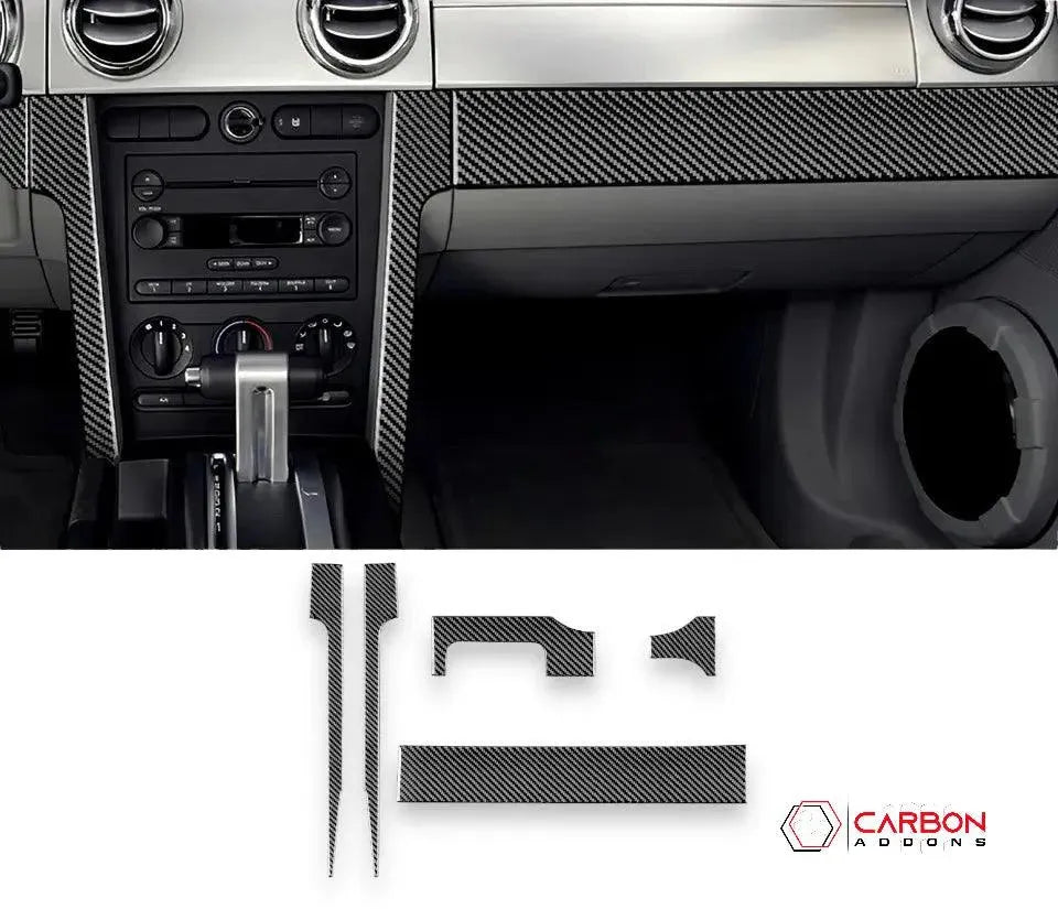 [5pcs] Real Carbon Fiber Lower Dash Overlay for Mustang 2005-2009