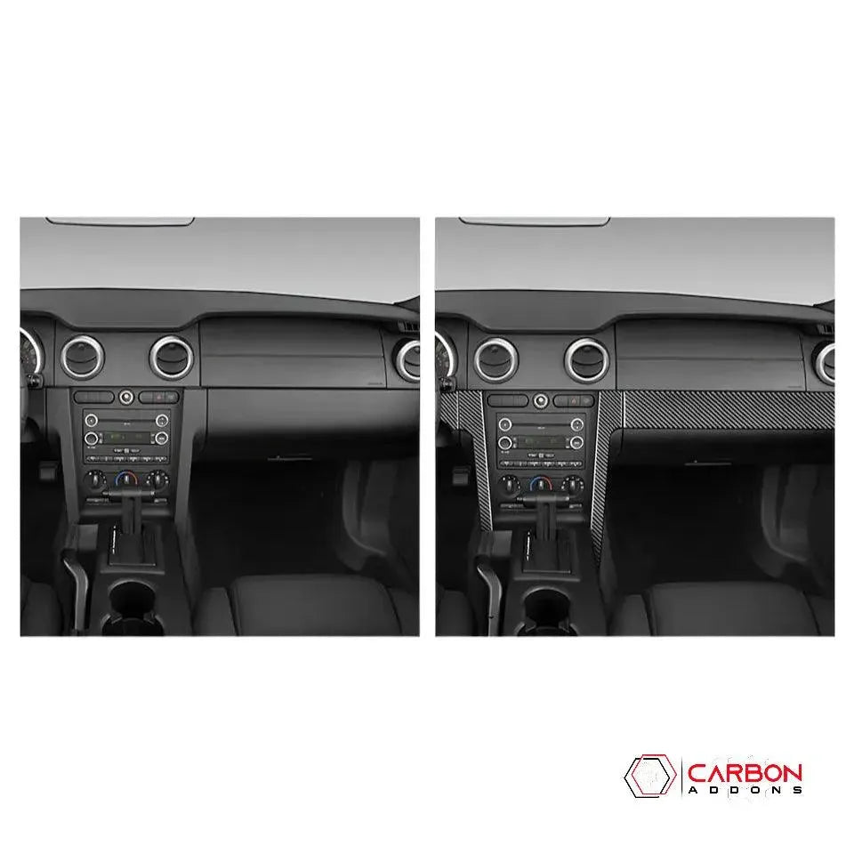 [5pcs] Real Carbon Fiber Lower Dash Overlay for Mustang 2005-2009