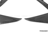 2018-2022 Ferrari 488 Pista OEM Style Carbon Fiber Front Bumper Vent Canards