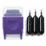 0.67in ID Protection Guard Wide Roller Stamp w/ 3ink Refill Purple