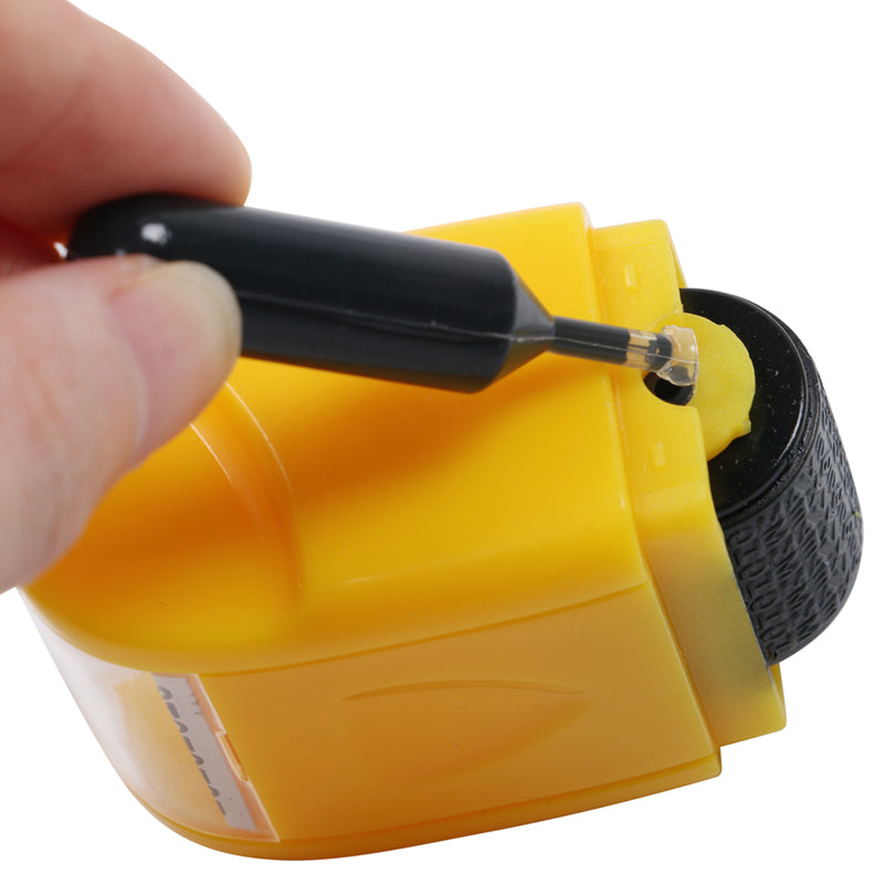 0.67in ID Protection Guard Wide Roller Stamp w/ 3ink Refill Yellow