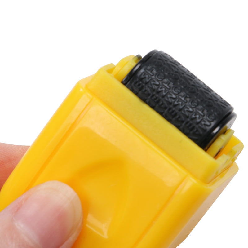 0.67in ID Protection Guard Wide Roller Stamp w/ 3ink Refill Yellow