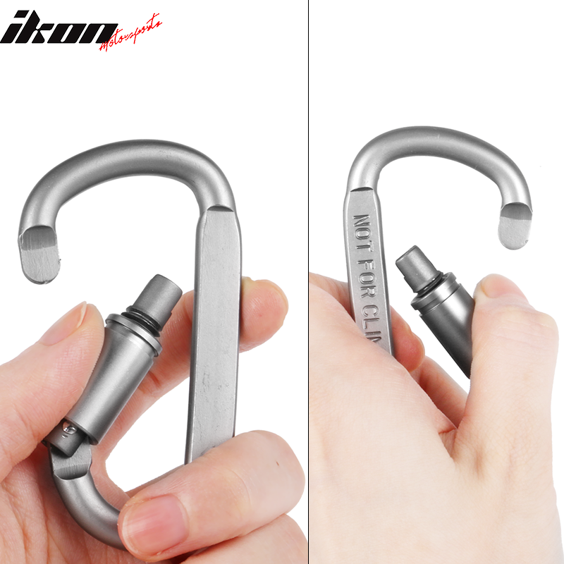 Camping Outdoor Alloy D-ring Screw Lock Buckle Carabiner 1pc