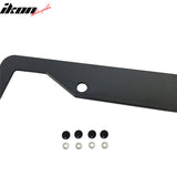 Black License Plate Frame Holder Bracket IKON MOTORSPORTS + Screw Cap