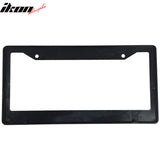Pair License Plate Frame Holder Bracket IKON MOTORSPORTS + Screw Cap