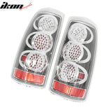 1999-2006 Chevy Silverado & GMC Sierra 1500/2500 2PC RH LH Left Right Driver Passenger Side Rear Tail Lights Lamps Assembly Replacement Chrome Housing