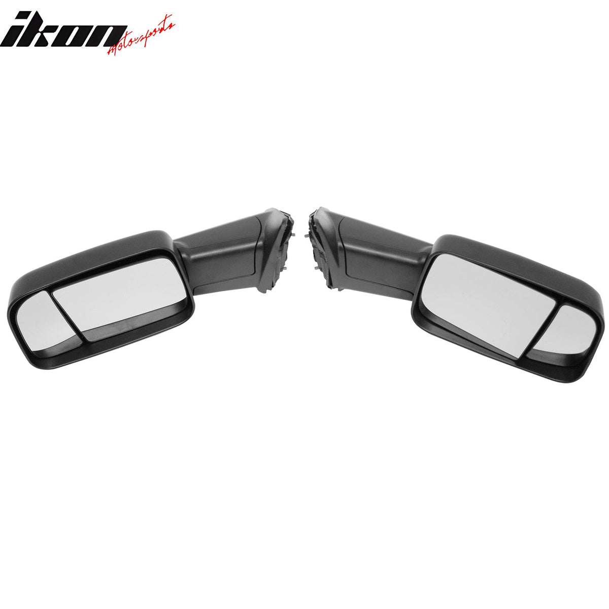 2009-2018 Dodge Ram 1500 & 2010-2018 Ram 2500/3500 Left Right LH RH Manual Side Towing Mirrors Assembly Replacement Black