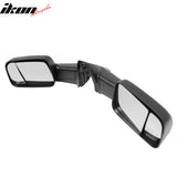 2009-2018 Dodge Ram 1500 & 2010-2018 Ram 2500/3500 Left Right LH RH Manual Side Towing Mirrors Assembly Replacement Black