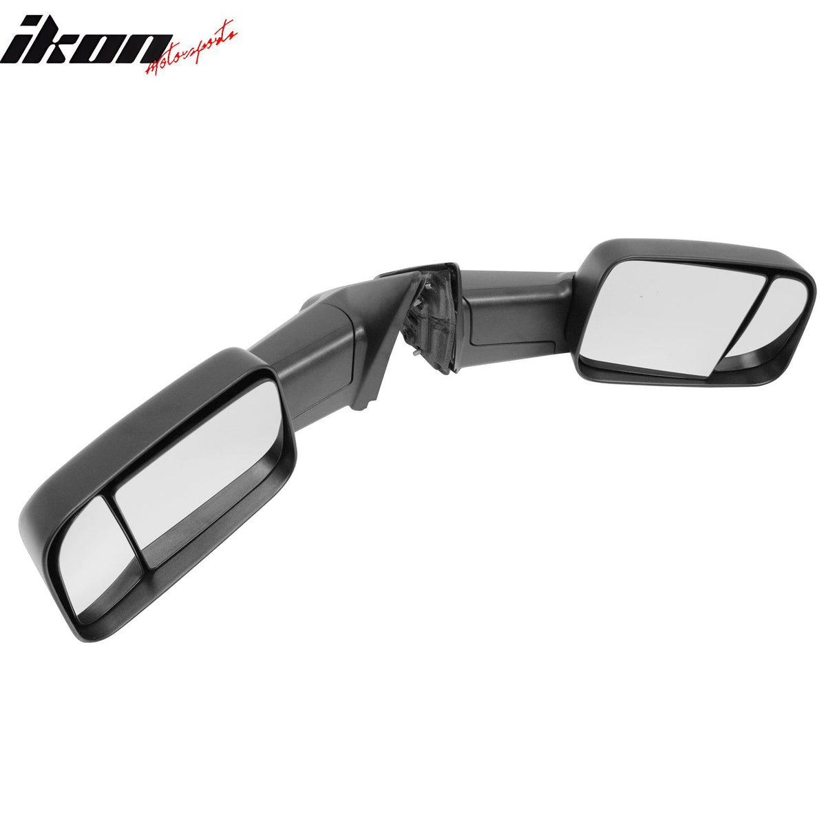 2009-2018 Dodge Ram 1500 & 2010-2018 Ram 2500/3500 Left Right LH RH Manual Side Towing Mirrors Assembly Replacement Black