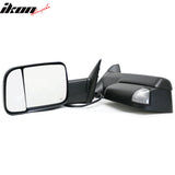 2009-2023 Dodge Ram 1500 2500 3500 Textured Black Towing Mirrors Power Heated w/ LED