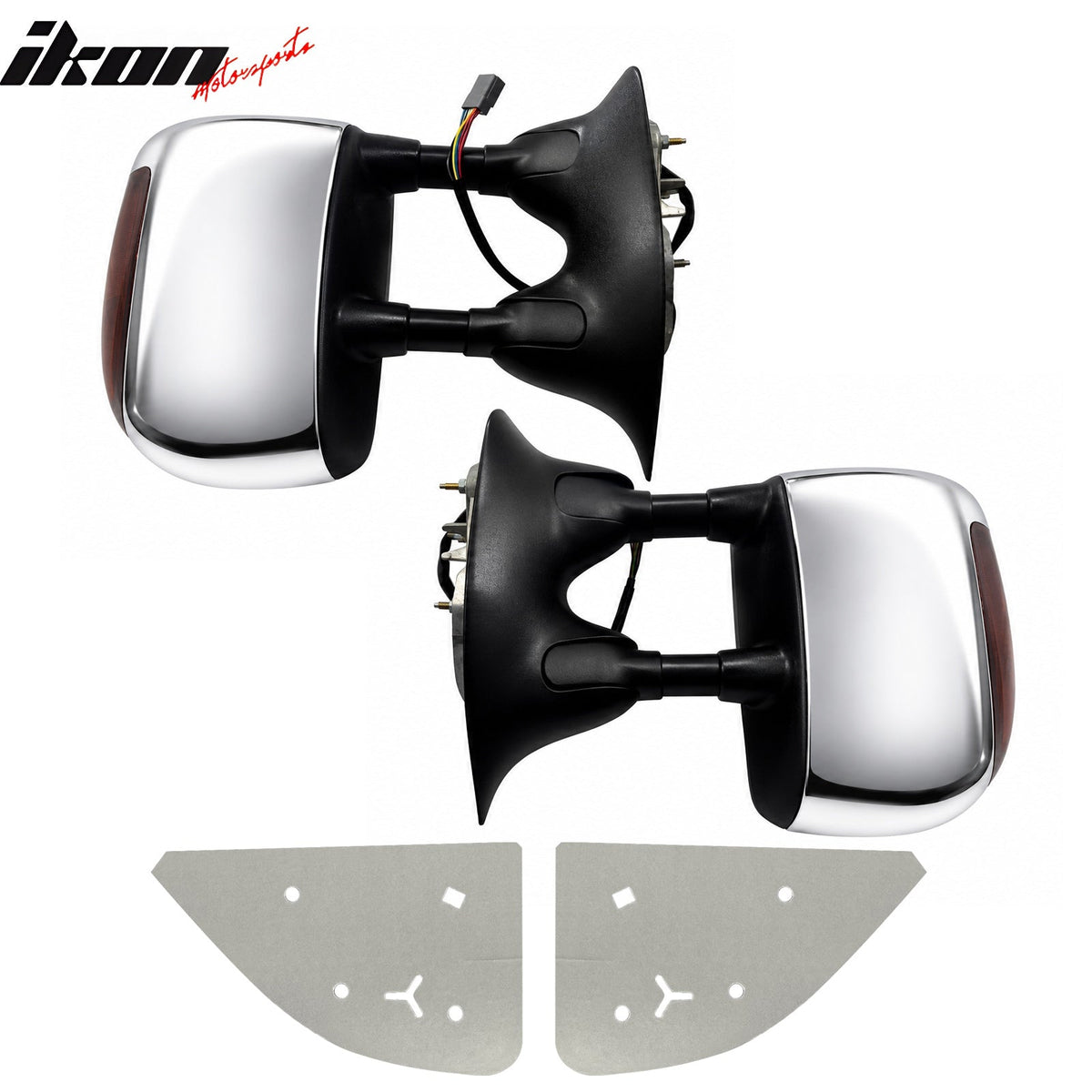 2003-2007 Ford F250/F350 Super Duty Power Heated Towing Mirrors Chrome Cover w/ LED