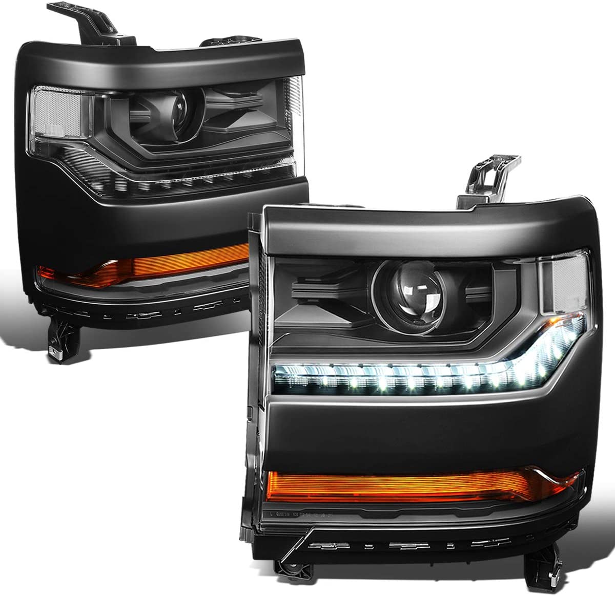 DNA Motoring HL-OH-034-CH-AM Headlight Assembly (Driver and Passenger Side)