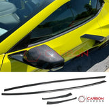 Carbon Fiber Side Window Sill Trim for Corvette C8 Stingray, Z51, Z06 (2020–2026) – Coupe or Convertible