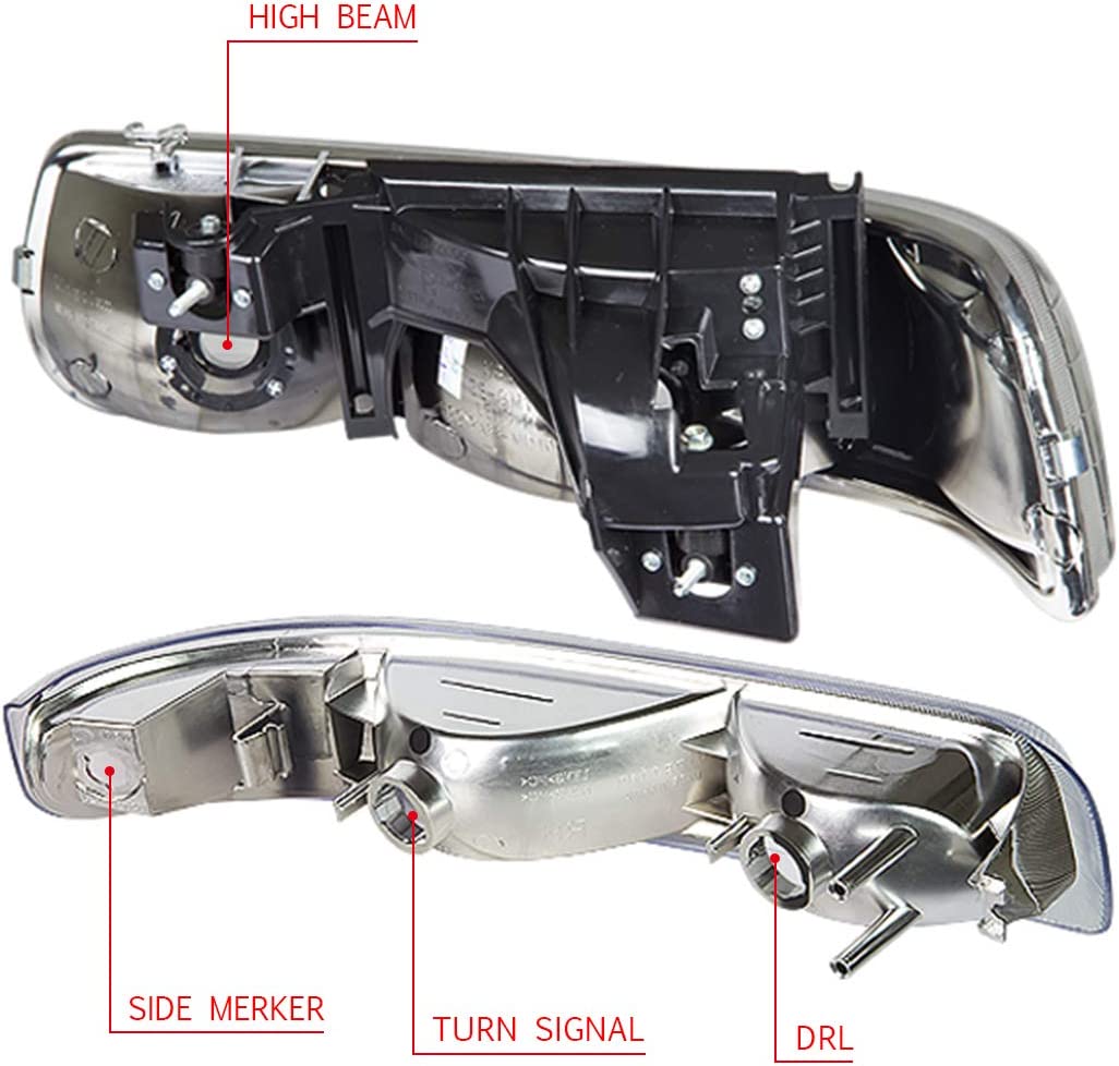 Adn Motoring Hlohcs994psmab Driver And Passenger Side Headlight Assembly