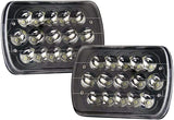 Black Pair 45w 7x6 5x7 6052 6054 H5054 H6054 Hilow Sealed Beam LED Headlights Replacement For Chevy Express Cargo Van 1500