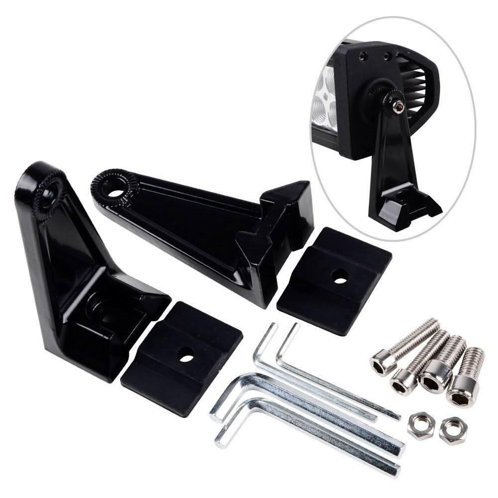 LED Light Bar Side Mounting Brackets With Hardware and Rubber Pad