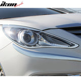 2011-2013 Hyundai Sonata Headlight Bezels Cover Trims Chrome ABS Pair