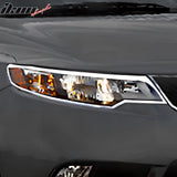 2010-2013 Kia Forte Sedan Headlight Bezels Cover Trims Chrome ABS 2PCS
