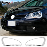 Headlight Bezels Cover Surround Rim for Volkswagen Golf 5 & Rabbit 2006-2009 Chrome ABS