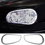 Headlight Bezels Cover Trim Surround Rim for Volkswagen Golf 4 GTI 1999-2005 Chrome ABS