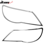 2009-2011 Volkswagen Tiguan Pre-facelift Chrome Headlights Trim Bezel Cover Surround Rim ABS Pair