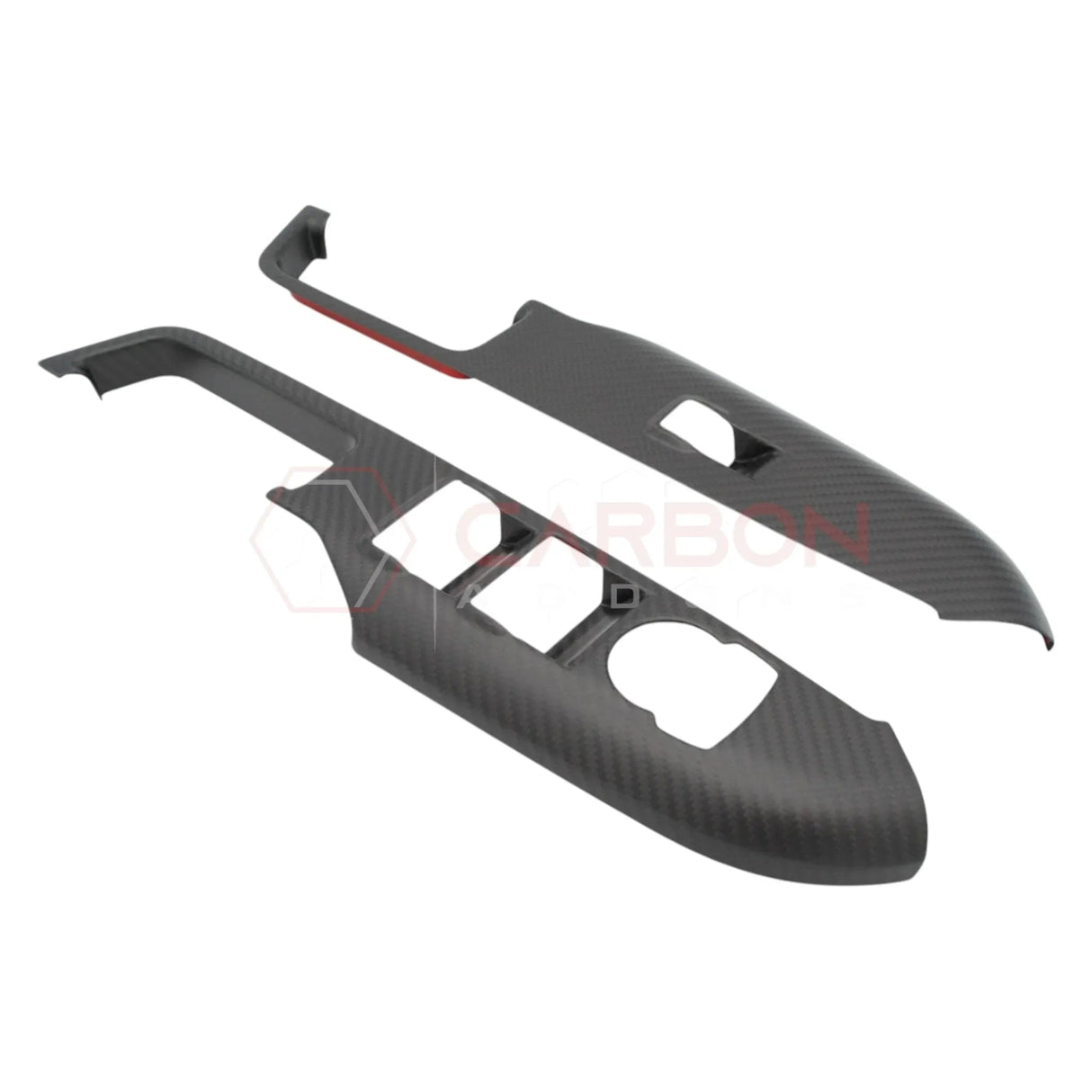 Real Carbon Fiber Window Switch Control Trim Covers for 2024+ Ford Mustang