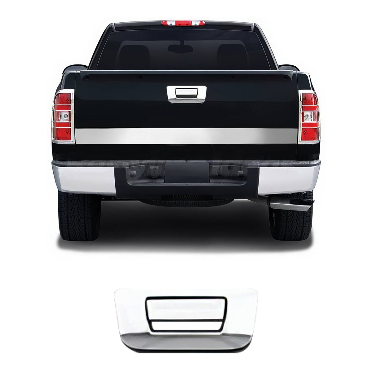 Rear Liftgate Molding Cover Trim for Chevrolet Silverado 2006-2009 Chrome
