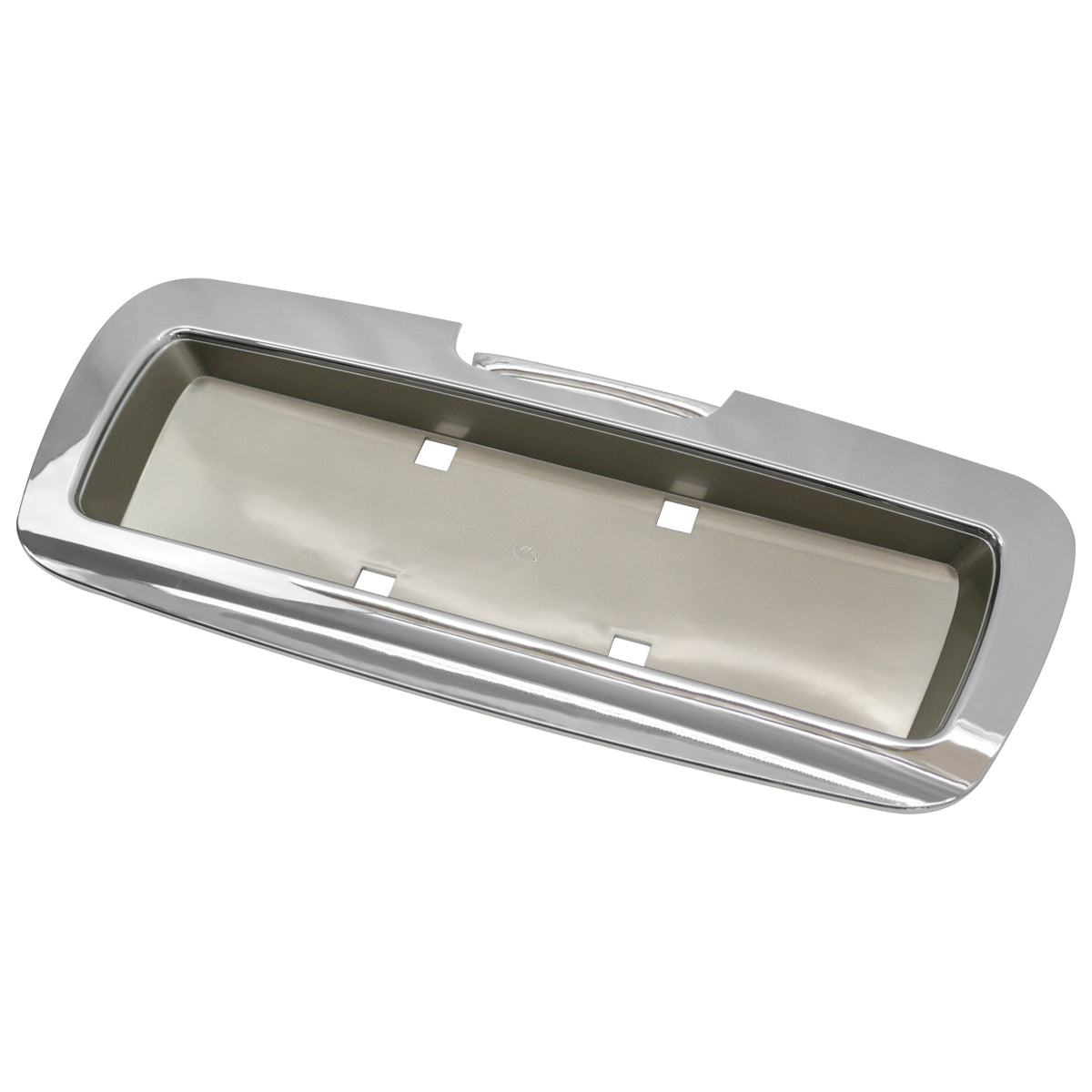 2002-2009 Chevrolet Trailblazer& GMC Envoy Chrome Rear License Plate Panel w/ Frosted Gold Background& Handle Cover
