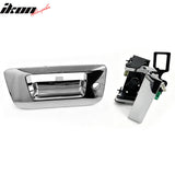 2007-2013 Chevy Silverado & GMC Sierra Rear Liftgate Tailgate Handle Cover Bezel Trim No Keyhole Chrome ABS Plastic