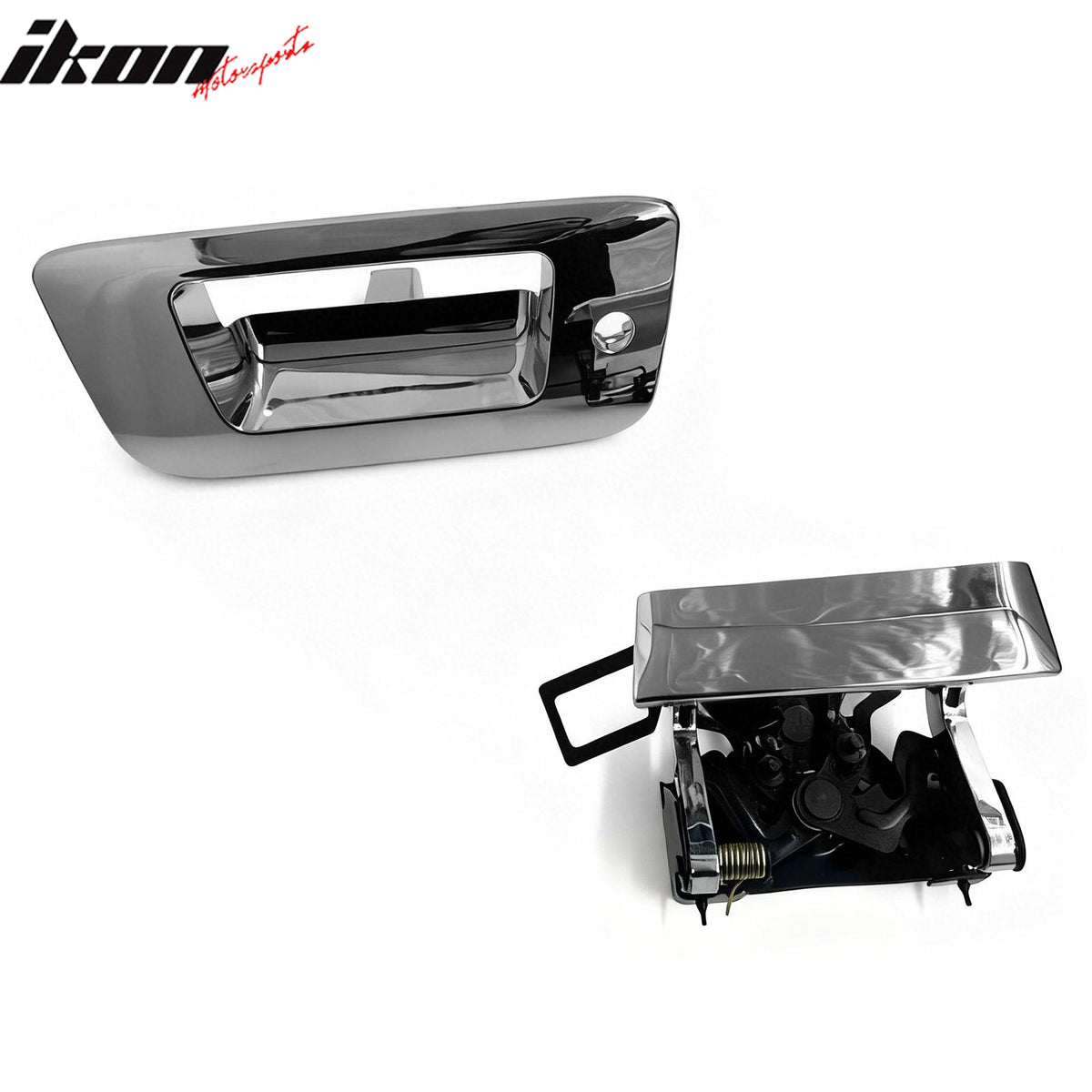 2007-2013 Chevy Silverado & GMC Sierra Rear Liftgate Tailgate Handle Cover Bezel Trim No Keyhole Chrome ABS Plastic