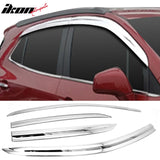 2013-2022 Buick Encore Chrome Window Visors Rain Sun Guard ABS 4PCS