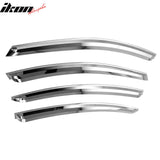 2011-2015 Chevrolet Chevy Cruze Window Visors Vent Wind Rain Sun Guards Deflectors ABS Plastic Chrome 4PCS