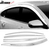 2016-2022 Chevrolet Malibu Tape-On Chrome 6PCS Window Visors Guard ABS