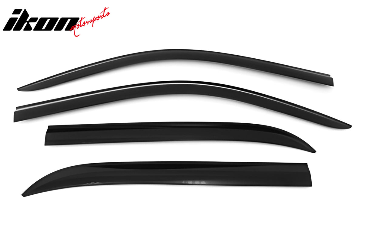 2007-2014 Chevrolet Tahoe Dark Smoke ABS Window Visors Tape On 4PCS